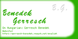 benedek gerresch business card